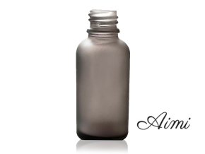 100ml Fľaška z Matného Šedého Skla - Bez Uzáveru