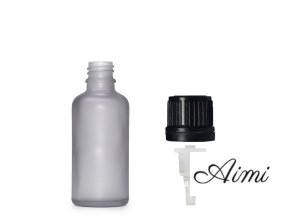 10ml Fľaška z Matného Šedého Skla s Kvapkacím Uzáverom (Varianta 10ml Fľaška z Matného Šedého Skla s Kvapkacím Uzáverom)