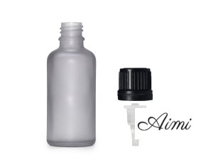 50ml Fľaška z Matného Šedého Skla s Kvapkacím Uzáverom (Varianta 50ml Fľaška z Matného Šedého Skla s Kvapkacím Uzáverom)