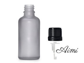 100ml Fľaška z Matného Šedého Skla s Kvapkacím Uzáverom (Varianta 100ml Fľaška z Matného Šedého Skla s Kvapkacím Uzáverom)