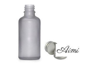 100ml Fľaška z Matného Šedého Skla s Hliníkovým Uzáverom (Varianta 100ml Fľaška z Matného Šedého Skla s Hliníkovým Uzáverom)