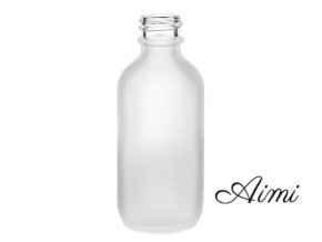 100ml Fľaška z Matného Bieleho Skla - Bez Uzáveru