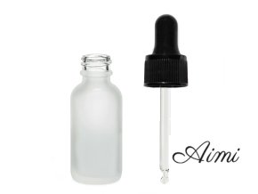 10ml Fľaška z Matného Bieleho Skla s Čiernou Pipetou (Varianta 10ml Fľaška z Matného Bieleho Skla s Čiernou Pipetou)