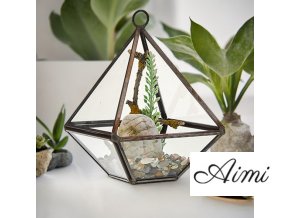 Sklenené Terárium - Malý Diamant