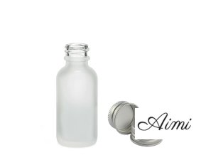 10ml Fľaška z Matného Bieleho Skla s Hliníkovým Uzáverom (Varianta 10ml Fľaška z Matného Bieleho Skla s Hliníkovým Uzáverom)