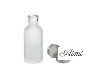 30ml Fľaška z Matného Bieleho Skla s Hliníkovým Uzáverom (Varianta 30ml Fľaška z Matného Bieleho Skla s Hliníkovým Uzáverom)