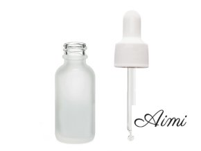 10ml Fľaška z Matného Bieleho Skla s Bielou Pipetou (Varianta 10ml Fľaška z Matného Bieleho Skla s Bielou Pipetou)