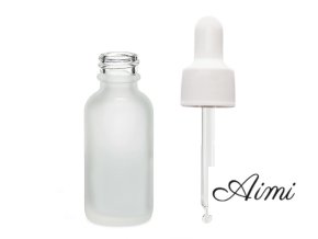 30ml Fľaška z Matného Bieleho Skla s Bielou Pipetou (Varianta 30ml Fľaška z Matného Bieleho Skla s Bielou Pipetou)
