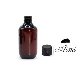 250 ml Jantárová Plastová Fľaša Boston s Uzáverom 28 mm (Varianta 250 ml Jantárová Plastová Fľaša Boston s Uzáverom 28 mm)
