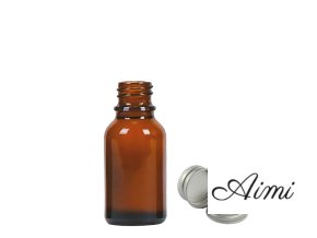 15 ml Fľaška z Jantárového Skla s Hliníkovým Uzáverom (Varianta 15 ml Fľaška z Jantárového Skla s Hliníkovým Uzáverom)