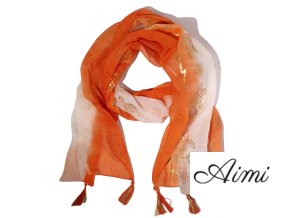 Nomad Sari - Letná Šatka - 180x50cm - Korytnačka - Koralová (Varianta Letná Šatka -  180x50cm)