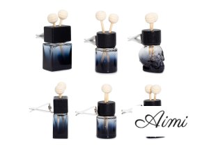 Čierne – Fľaštičky s Difuzérom do Auta na Mriežku Ventilácie – 8 ml – (3 rôzne vzory × 4) (Varianta Čierne – Fľaštičky s Difuzérom do Auta na Mriežku Ventilácie – 8 ml – (3 rôzne vzory × 4))