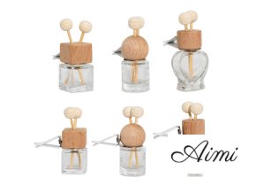 Priehľadné – Fľaštičky s Difuzérom do Auta na Mriežku Ventilácie – 8 ml – (3 rôzne vzory × 4) (Varianta Priehľadné – Fľaštičky s Difuzérom do Auta na Mriežku Ventilácie – 8 ml – (3 rôzne vzory × 4))