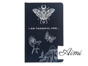 Čierny Zápisník Vďačnosti – 120 strán – *Som vďačný za...* So Strieborným Lemovaní (Varianta Čierny Zápisník Vďačnosti – 120 strán – *Som vďačný za...* So Strieborným Lemovaní)