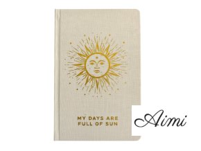Slonovinový Zápisník Vďačnosti - 120 strán - Moje dni sú plné slnka so Zlatým Okrajom (Varianta 120 strán - Moje dni sú plné slnka so Zlatým Okrajom)
