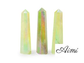 Drahokam Obelisk Hroty cca 9cm - Krištáľový Kremeň Aurora - Svetlozelený (Varianta Krištáľový Kremeň Aurora - Svetlozelený)