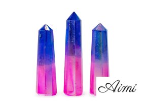 Drahokam Obelisk Hroty cca 9cm - Krištáľový Kremeň Aurora - Ružový a Modrý (Varianta Krištáľový Kremeň Aurora - Ružový a Modrý)