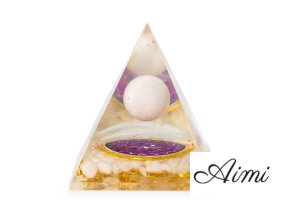 Stredné Orgonitové Pyramídy 7x6cm - Plávajúca Kremenná Guľa - Kúsky Kremeňa (Varianta Plávajúca Kremenná Guľa - Kúsky Kremeňa)