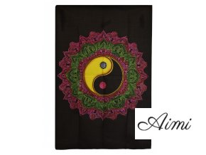 Bavlnené Nástenné Závesy (70x110cm) - Ying a Yang Mandala