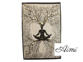 Bavlnené Nástenné Závesy (70x110cm) - Spojenie Čakier so Zemou