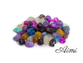Upravený Mix Achátov – 1 kg (približne 70 kamienkov) – 7 farieb (Varianta Upravený Mix Achátov – 1 kg (približne 70 kamienkov) – 7 farieb)