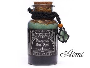 Starodávny Čarodejnícky Kúpeľný Elixír a Amulet z Avanturínu – Hojnosť (Varianta Starodávny Čarodejnícky Kúpeľný Elixír a Amulet z Avanturínu – Hojnosť)