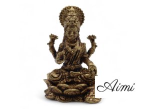 Miniatúrna Mosadzná Soška Bohyne Laxmi (11 g) – 30 mm (Varianta Miniatúrna Mosadzná Soška Bohyne Laxmi (11 g) – 30 mm)