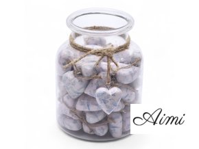 Veľké Dekoračné Drevené Srdiečka - Modrý Vták (50) - v Pohári (Varianta Modrý Vták (50) - v Pohári)