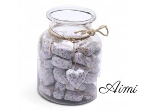 Veľké Dekoračné Drevené Srdiečka - Levanduľa (50) - Pohári (Varianta Levanduľa (50) - Pohári)