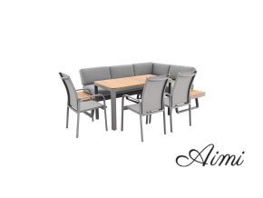 expert plus aversa teak 6 dilna hlinikova jidelni souprava