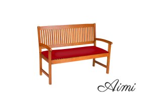 sedak life na 2 mistnou lavici 120 x 45 x 4 cm cervena