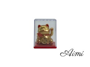 Mini Solárna Mávajúca Mačka v Krabičke - Zlatá