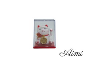 Mini Solárna Mávajúca Mačka v Krabičke - Biela