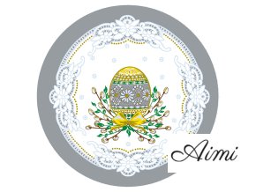 rod obrus velka noc seda