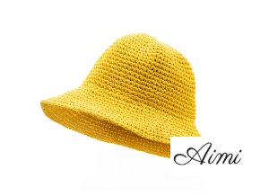 Slamený Klobúk Floppy - Žltý