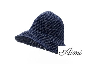 Slamený Klobúk Floppy - Tmavomodrý