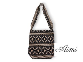 Jacquardové Prírodné Tašky - Púštny Tkáčsky Vzor – Nomádska Priestranná Taška