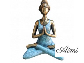 Joga Lady Figúrka - Bronzovo - Tyrkysová 24 cm (Varianta Bronzovo - Tyrkysová 24 cm)