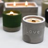 Stredná Betónová Sójová Sviečka - Love - Figa & Čierna Ríbezľa (Varianta Love - Figa & Čierna Ríbezľa)