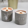 Stredná Betónová Sójová Sviečka - Love - Figa & Čierna Ríbezľa (Varianta Love - Figa & Čierna Ríbezľa)