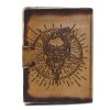 Kožený Zápisník (18x13 cm) - Pentagram & Lebka