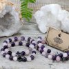 Sada 2 Náramkov Priateľstva z Drahých Kameňov - Láska - Amethyst a Ruženín (Varianta Láska - Amethyst a Ruženín)