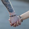 Sada 2 Náramkov Priateľstva z Drahých Kameňov - Podpora - Modrý Sodalit a Obrázkový Kameň (Varianta Podpora - Modrý Sodalit a Obrázkový Kameň)