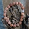 Rudraksha Mala Buddha Náramok - Hnedý