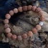 Rudraksha Mala Buddha Náramok - Prírodný