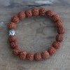 Rudraksha Mala Buddha Náramok - Prírodný