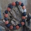 Rudraksha Mala Buddha Náramok - Mix