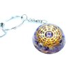 Orgonitový Prívesok na Kľúče - Amethyst - Srdiečková Mandala (Varianta Amethyst - Srdiečková Mandala)