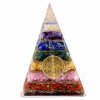 Orgonit Pyramída - Sedem Čakier Kvet Života - 7,5cm (Varianta Sedem Čakier Kvet Života - 7,5cm)