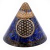 Orgonitový Kužeľ - Lapis Kvet života - Vložený Kryštál - 90 mm (Varianta Lapis Kvet života - Vložený Kryštál)